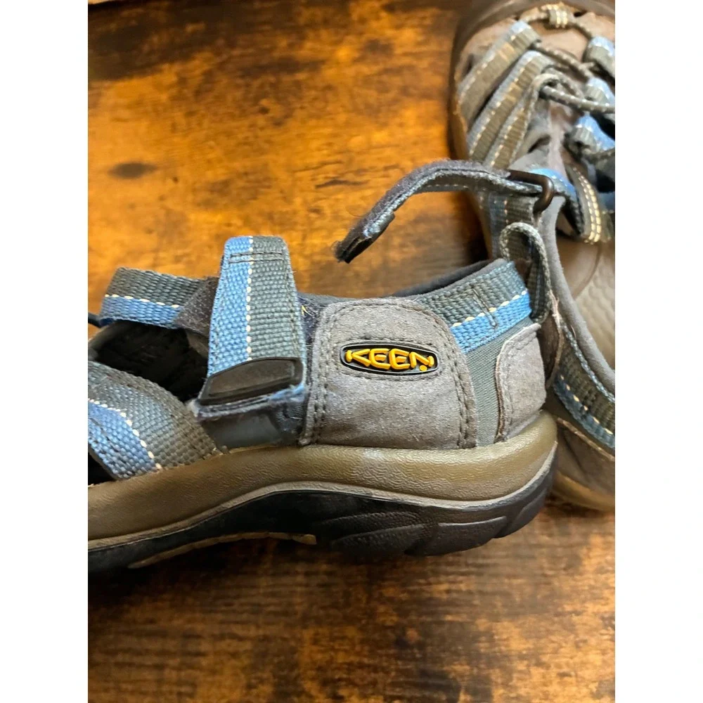 KEEN Kids Newport H2 Waterproof Hiking Sandals Blue Gray Outdoor Shoes